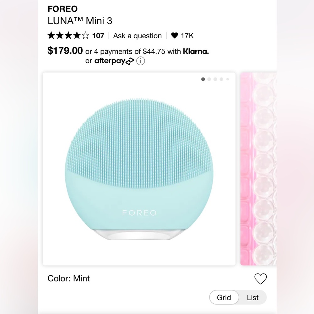 Foreo Luna 3 Mini in Mint BNIB
